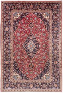 Tappeto Ardakan Medaglione Floreale Rosso Blu Scuro 199x299 Cm