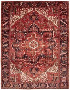Tappeto Gorawan Stilizzato Rosso Mattone Blu Scuro 270x353 Cm