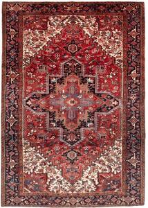 Tappeto Gorawan Stilizzato Rosso Scuro Avorio 247x348 Cm
