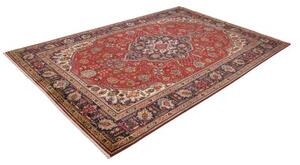 Tappeto Tabriz Stilizzato Rosso Blu Scuro 207x309 Cm