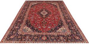 Tappeto Ardakan Medaglione Floreale Rosso Blu Scuro 199x299 Cm