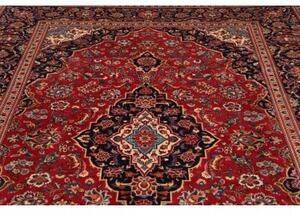 Tappeto Ardakan Medaglione Floreale Rosso Blu Scuro 199x299 Cm