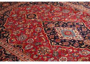 Tappeto Ardakan Medaglione Floreale Rosso Blu Scuro 199x299 Cm