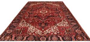 Tappeto Gorawan Stilizzato Rosso Mattone Blu Scuro 270x353 Cm