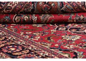 Tappeto Mashad Medaglione Floreale Rosso Blu Scuro 204x325 Cm