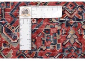 Tappeto Sarough Medaglione Floreale Rosso Avorio 247x350 Cm