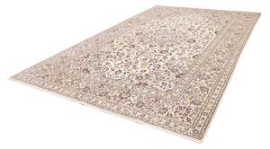 Tappeto Kashan Medaglione Floreale Avorio Blu Scuro 238x356 Cm