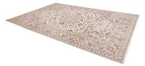 Tappeto Kashan Medaglione Floreale Avorio Blu Scuro 238x356 Cm