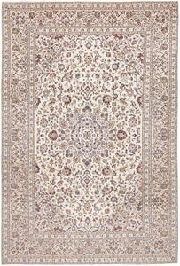 Tappeto Kashan Medaglione Floreale Avorio Blu Scuro 238x356 Cm