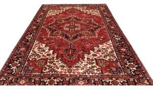 Tappeto Gorawan Stilizzato Rosso Ruggine Blu Scuro 206x307 Cm