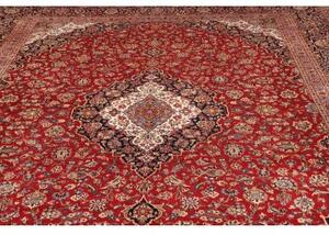 Tappeto Ardakan Medaglione Floreale Rosso Blu Scuro 300x392 Cm