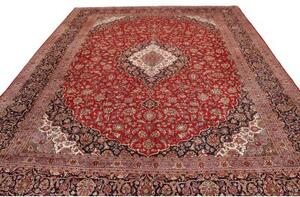 Tappeto Ardakan Medaglione Floreale Rosso Blu Scuro 300x392 Cm