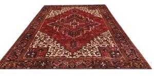 Tappeto Gorawan Stilizzato Rosso Avorio 244x340 Cm