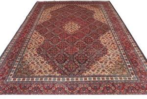 Tappeto Sarough Medaglione Floreale Rosso Avorio 247x350 Cm