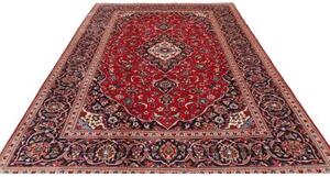 Tappeto Ardakan Medaglione Floreale Rosso Blu Scuro 197x300 Cm