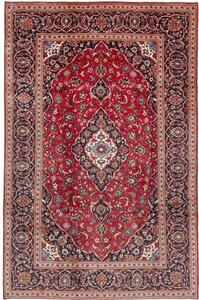 Tappeto Ardakan Medaglione Floreale Rosso Blu Scuro 197x300 Cm
