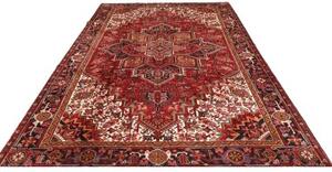 Tappeto Gorawan Stilizzato Rosso Blu Scuro 222x311 Cm