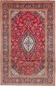 Tappeto Ardakan Medaglione Floreale Rosso Blu Scuro 196x307 Cm