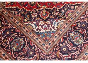 Tappeto Ardakan Medaglione Floreale Rosso Blu Scuro 198x310 Cm