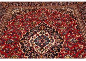 Tappeto Ardakan Medaglione Floreale Rosso Blu Scuro 198x310 Cm