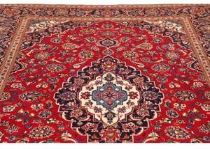 Tappeto Ardakan Medaglione Floreale Rosso Blu Scuro 196x307 Cm