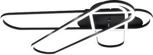 Plafoniera LED, nera, mobile, telecomando dimmerabile, L 103 cm