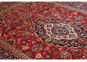 Tappeto Ardakan Medaglione Floreale Rosso Blu Scuro 198x310 Cm