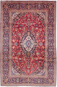 Tappeto Ardakan Medaglione Floreale Rosso Blu Scuro 198x310 Cm