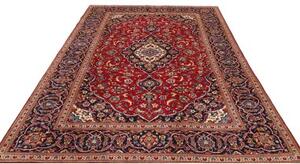 Tappeto Ardakan Medaglione Floreale Rosso Blu Scuro 200x306 Cm