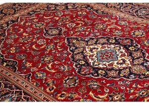 Tappeto Ardakan Medaglione Floreale Rosso Blu Scuro 200x306 Cm