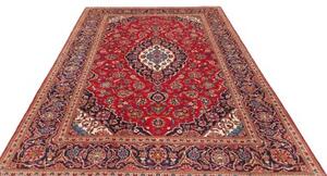 Tappeto Ardakan Medaglione Floreale Rosso Blu Scuro 196x307 Cm