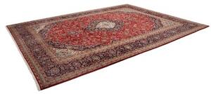 Tappeto Ardakan Medaglione Floreale Rosso Blu Scuro 314x392 Cm
