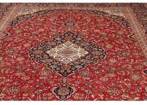 Tappeto Ardakan Medaglione Floreale Rosso Blu Scuro 290x410 Cm