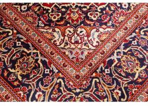 Tappeto Ardakan Medaglione Floreale Rosso Blu Scuro 202x310 Cm