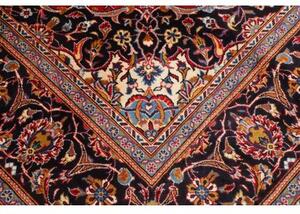 Tappeto Ardakan Medaglione Floreale Rosso Blu Scuro 204x313 Cm
