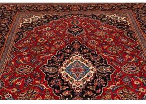 Tappeto Ardakan Medaglione Floreale Rosso Blu Scuro 204x313 Cm