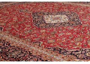 Tappeto Ardakan Medaglione Floreale Rosso Blu Scuro 314x392 Cm