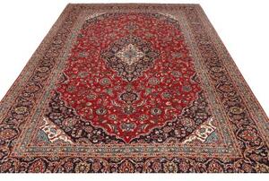 Tappeto Ardakan Medaglione Floreale Rosso Blu Scuro 246x360 Cm
