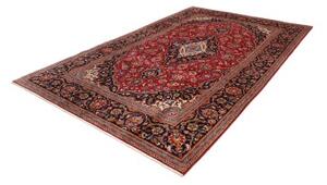 Tappeto Ardakan Medaglione Floreale Rosso Blu Scuro 204x313 Cm