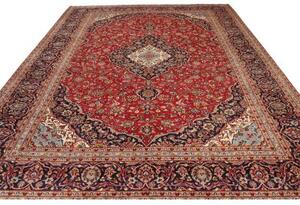 Tappeto Ardakan Medaglione Floreale Rosso Blu Scuro 290x410 Cm