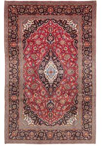 Tappeto Ardakan Medaglione Floreale Rosso Blu Scuro 204x313 Cm