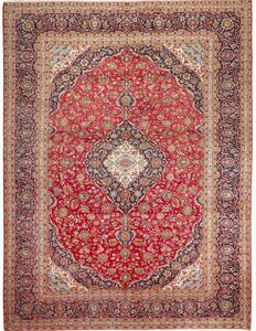 Tappeto Ardakan Medaglione Floreale Rosso Blu Scuro 290x410 Cm