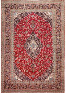 Tappeto Ardakan Medaglione Floreale Rosso Blu Scuro 246x360 Cm