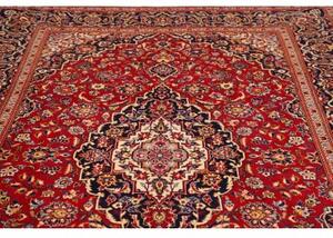 Tappeto Ardakan Medaglione Floreale Rosso Blu Scuro 202x310 Cm