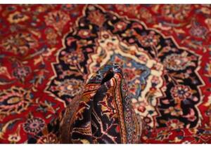 Tappeto Ardakan Medaglione Floreale Rosso Blu Scuro 204x313 Cm