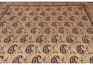 Tappeto Ghom Stilizzato Beige Rosso Mattone 290x385 Cm