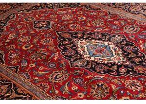 Tappeto Ardakan Medaglione Floreale Rosso Blu Scuro 204x313 Cm