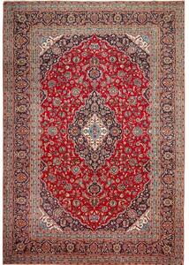 Tappeto Ardakan Medaglione Floreale Rosso Blu Scuro 253x360 Cm