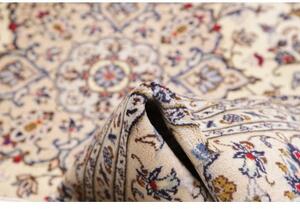 Tappeto Kashan Medaglione Floreale Avorio Blu Scuro 194x300 Cm