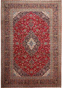 Tappeto Ardakan Medaglione Floreale Rosso Blu Scuro 250x334 Cm